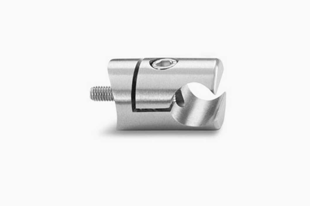 Profiilikiinnike LR 18 putkelle 42,4 mm, ruostumaton teräs