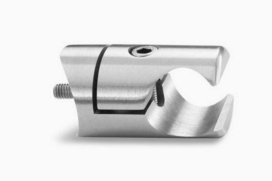 Profiilikiinnike LR 27 putkelle 42,4 mm, ruostumaton teräs