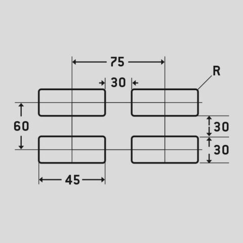 Rectangular, Reikälevy, alumiini, 1.5 x 1000 x 2000 mm - Kuva 2