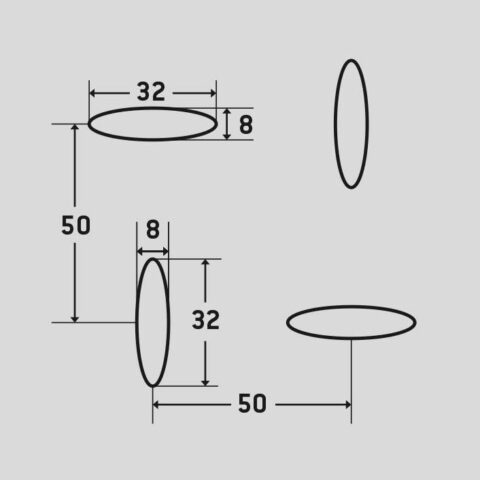 Ellipse EVH 8x32, Reikälevy, alumiini, 3 x 1250 x 2500 mm - Kuva 2