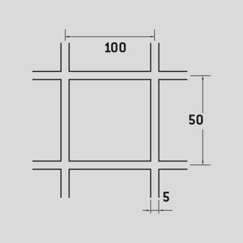 Hitsattu verkko 100 x 50 mm, ruostumaton teräs, 5 x 1000 x 2000 mm - Kuva 2