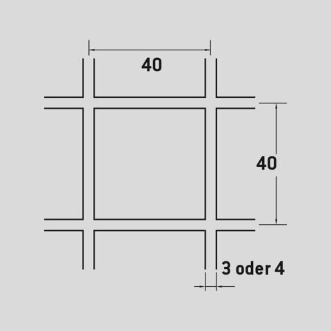Hitsattu verkko 40 x 40 mm, ruostumaton teräs, 4 x 1000 x 2000 mm - Kuva 2