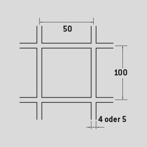 Hitsattu verkko 50 x 100 mm, teräs, 5 x 1250 x 2500 mm - Kuva 2