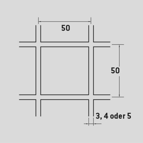 Hitsattu verkko 50 x 50 mm, teräs, 4 x 1250 x 2500 mm - Kuva 2