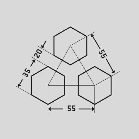 Honeycomb, Reikälevy, alumiini, 2 x 1000 x 2000 mm - Kuva 2