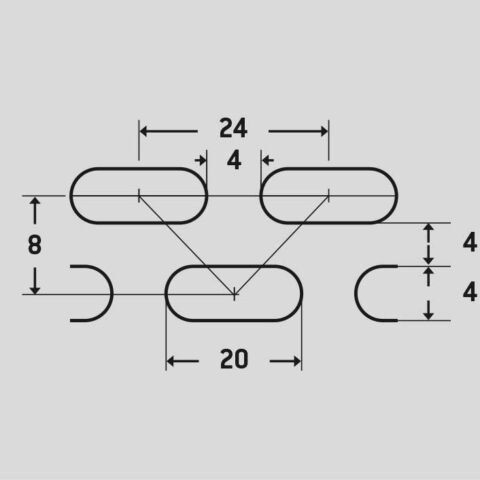 LR4x20 Z8x24, Reikälevy, alumiini, 1.5 x 1000 x 2000 mm - Kuva 2