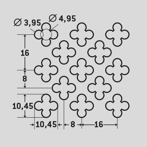 No. 152, Reikälevy, teräs, 1 x 1000 x 2000 mm - Kuva 2