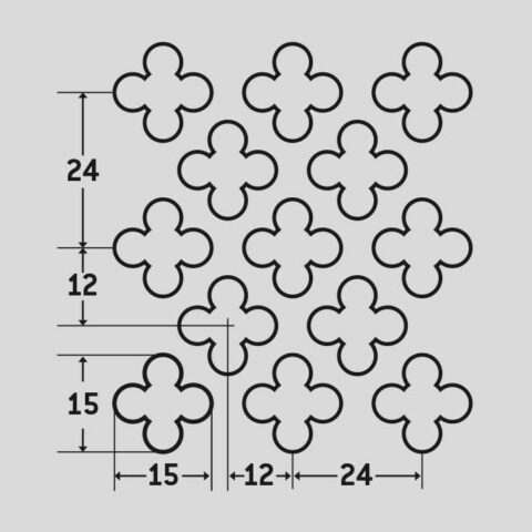 No. 154, Reikälevy, alumiini, 2 x 1000 x 2000 mm - Kuva 2