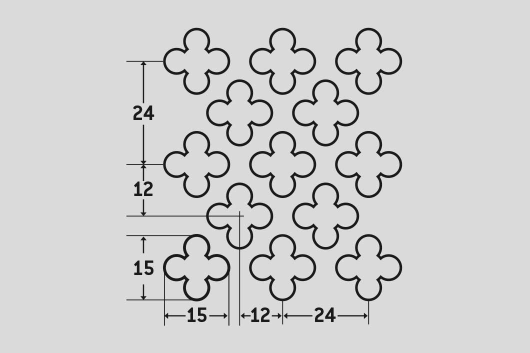 No. 154, Reikälevy, alumiini, 2 x 1000 x 2000 mm