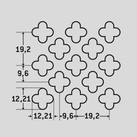 No. 155, Reikälevy, teräs, 1 x 1000 x 2000 mm - Kuva 2