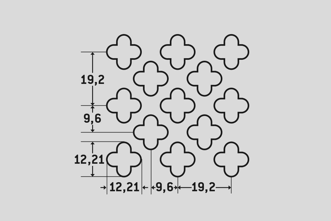 No. 155, Reikälevy, teräs, 1 x 1000 x 2000 mm