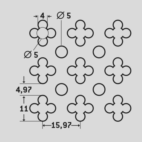 No. 156, Reikälevy, teräs, 1.5 x 1000 x 2000 mm - Kuva 2