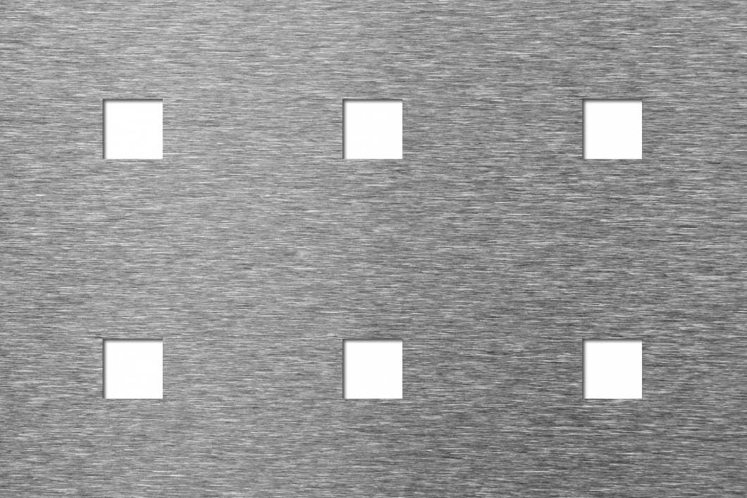 C15 U60, Reikälevy, alumiini, 2 x 1000 x 2000 mm