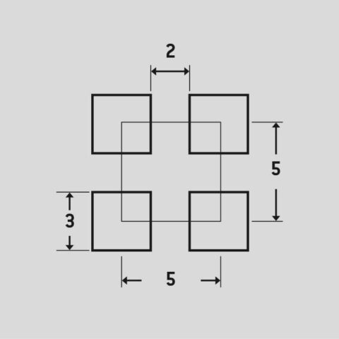 C3 U5, Reikälevy, teräs, 1 x 1000 x 2000 mm - Kuva 2