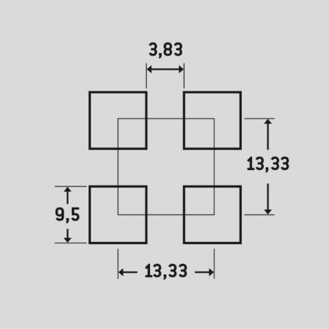 C9,5 U13,33, Reikälevy, sinkitty teräs, 1 x 1000 x 2000 mm - Kuva 2
