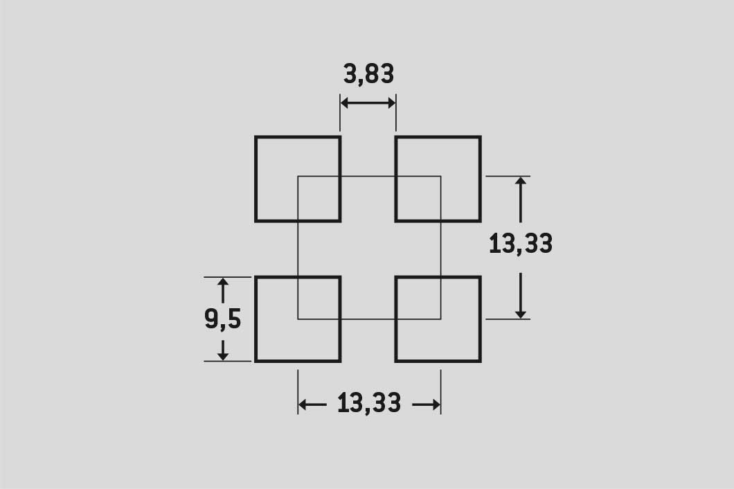 C9,5 U13,33, Reikälevy, sinkitty teräs, 1 x 1000 x 2000 mm