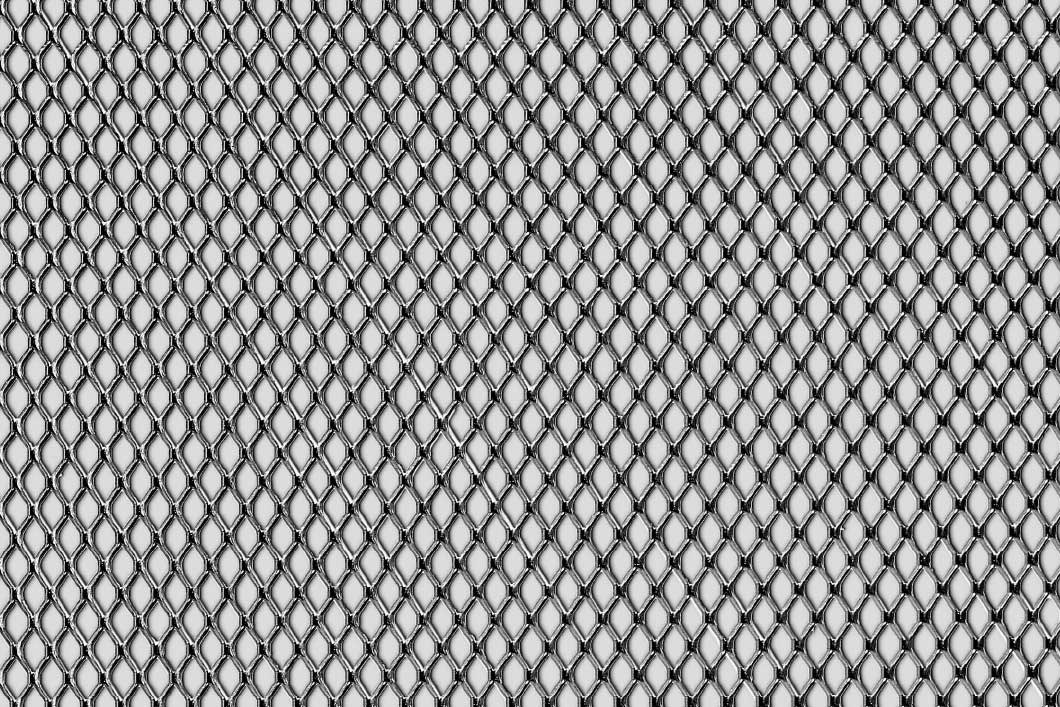 Rhomb 10x6x1, Levyverkko, sinkitty teräs, 1 x 1000 x 2000 mm