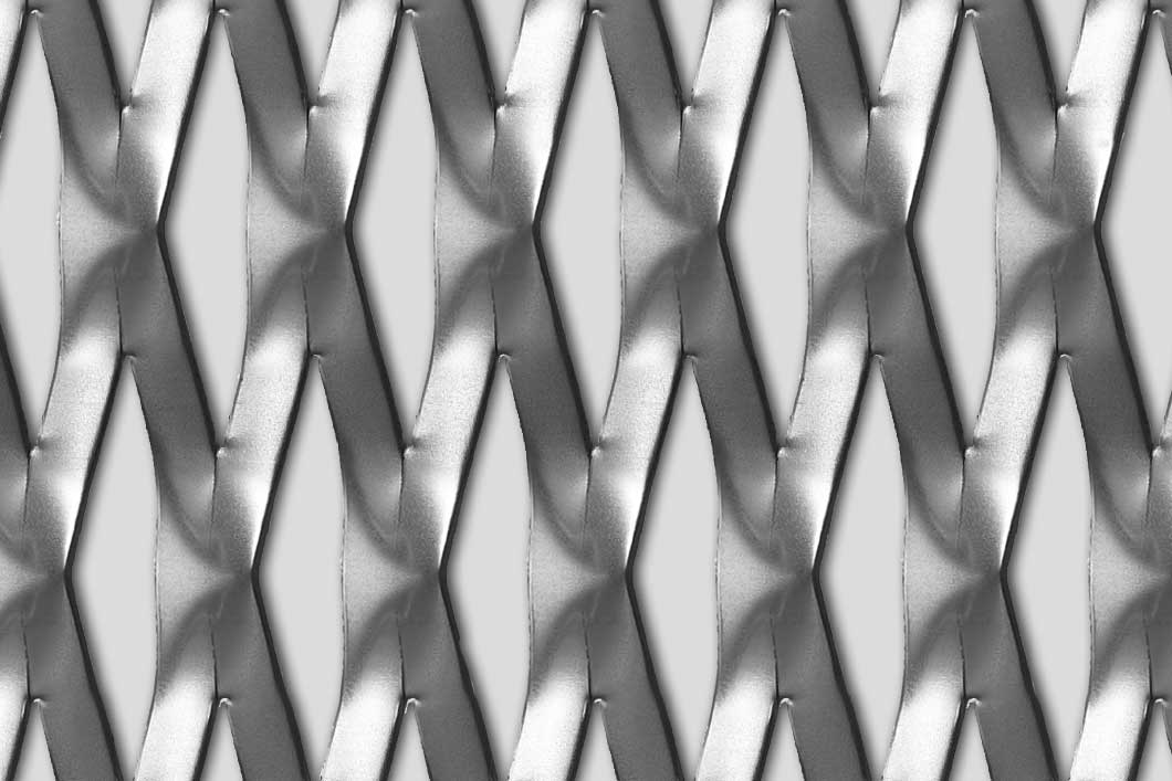 Rhomb 110x30x11, Levyverkko, alumiini, 2 x 1000 x 2000 mm