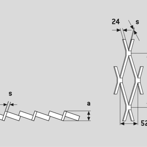 Rhomb 110x52x24, Levyverkko, alumiini, 2 x 1000 x 2000 mm - Kuva 5