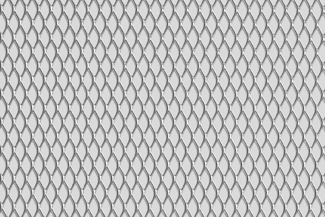 Rhomb 16x7x1, Levyverkko, teräs, 1 x 1000 x 2000 mm