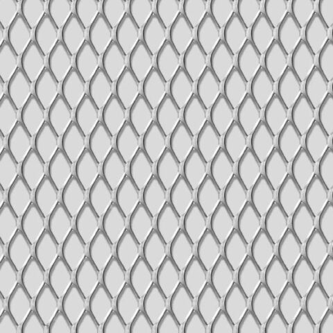 Rhomb 20x10x1,5, Levyverkko, alumiini, 1 x 1000 x 2000 mm - Kuva 2