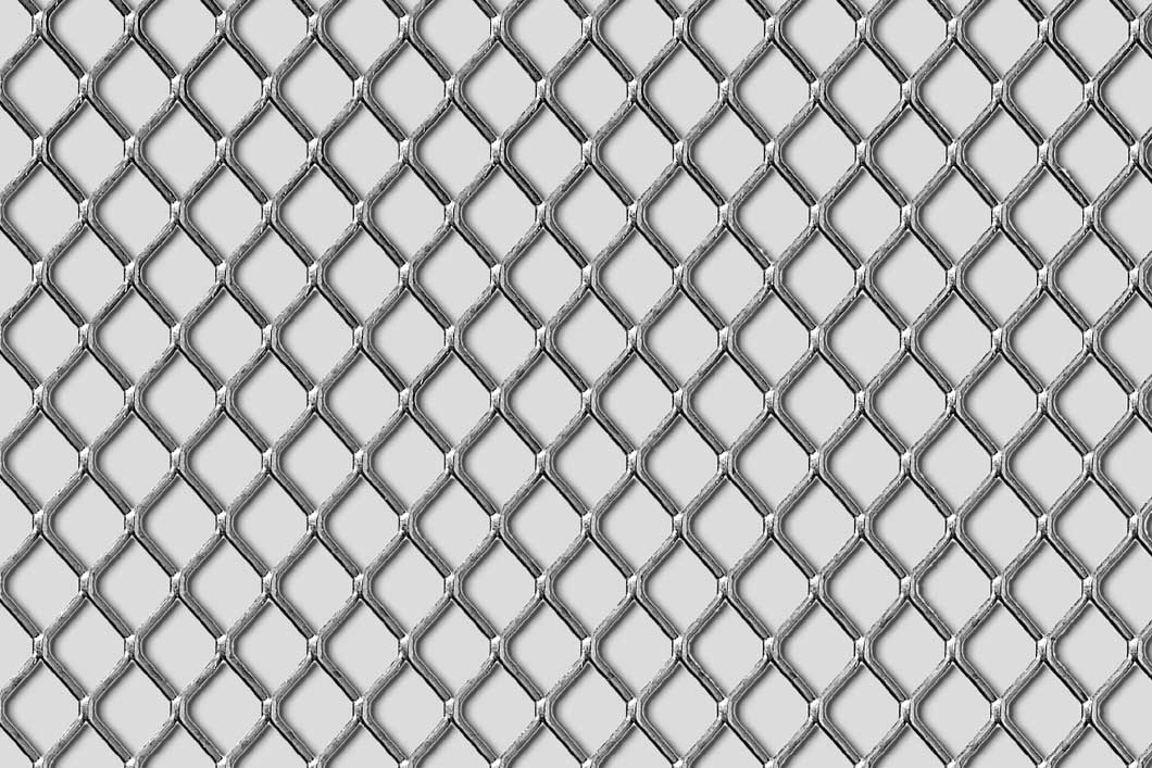 Rhomb 20x15x1,5, Levyverkko, sinkitty teräs, 1.5 x 1000 x 2000 mm