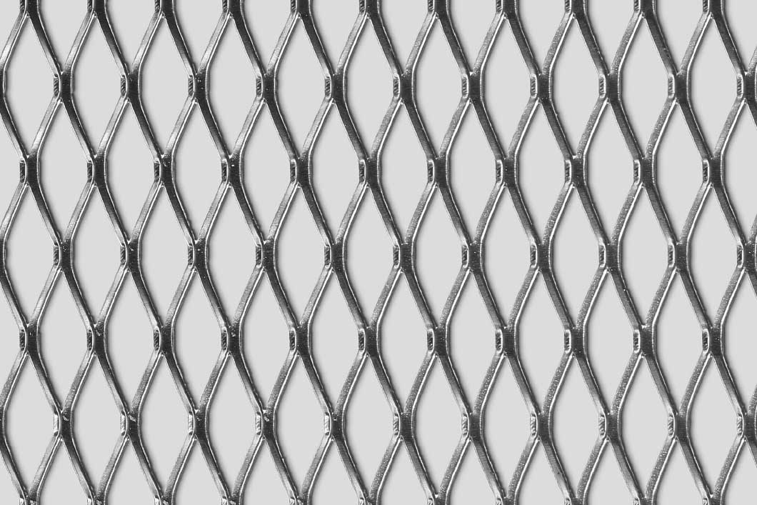Rhomb 40x17x2,5, Levyverkko, teräs, 2 x 1000 x 2000 mm