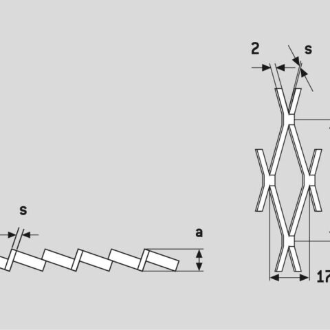 Rhomb 40x17x2, Levyverkko, teräs, 1.5 x 1000 x 2000 mm - Kuva 3