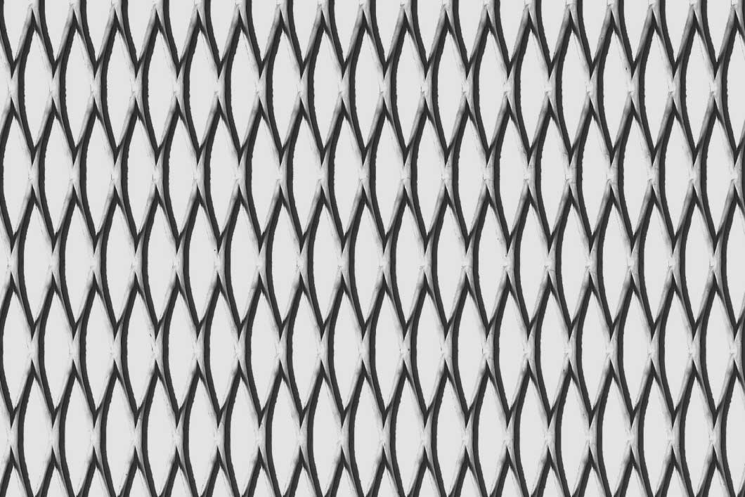 Rhomb 43x10x2,5, Levyverkko, teräs, 2 x 1000 x 2000 mm