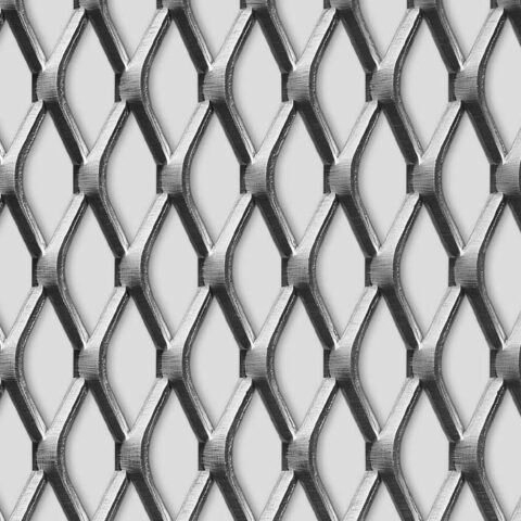 Rhomb 45x20x4, Levyverkko, teräs, 4 x 1000 x 2000 mm - Kuva 1