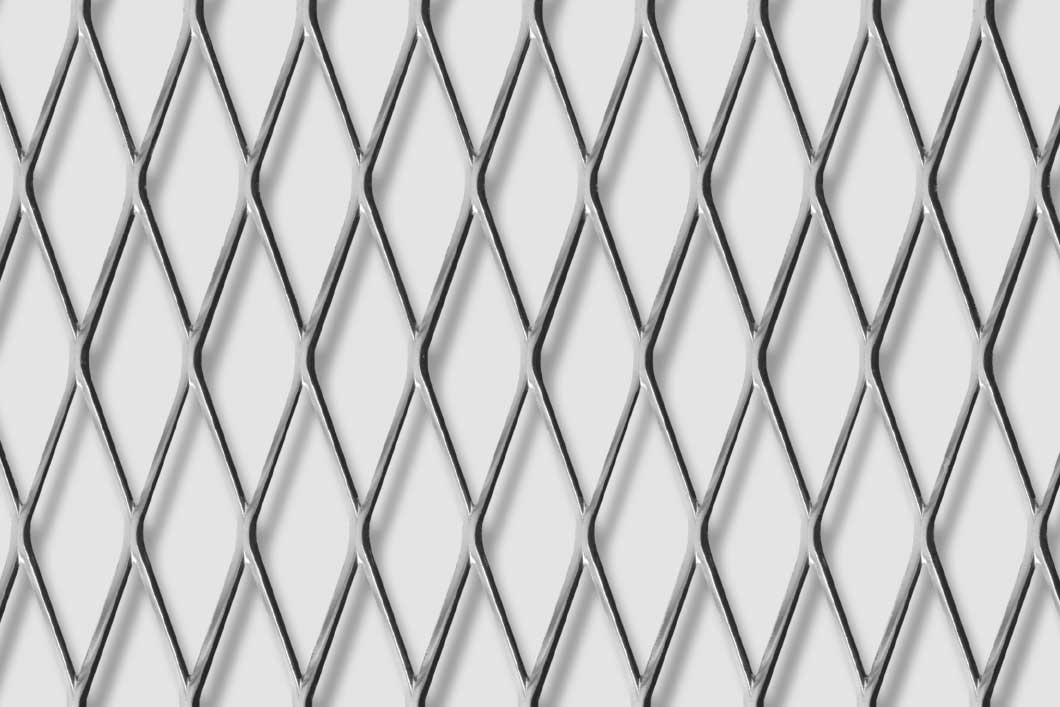 Rhomb 62x20x2, Levyverkko, alumiini, 2 x 1250 x 2500 mm