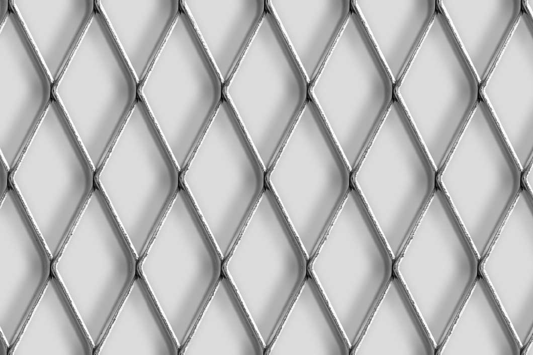 Rhomb 62x30x3, Levyverkko, teräs, 2 x 1500 x 2000 mm