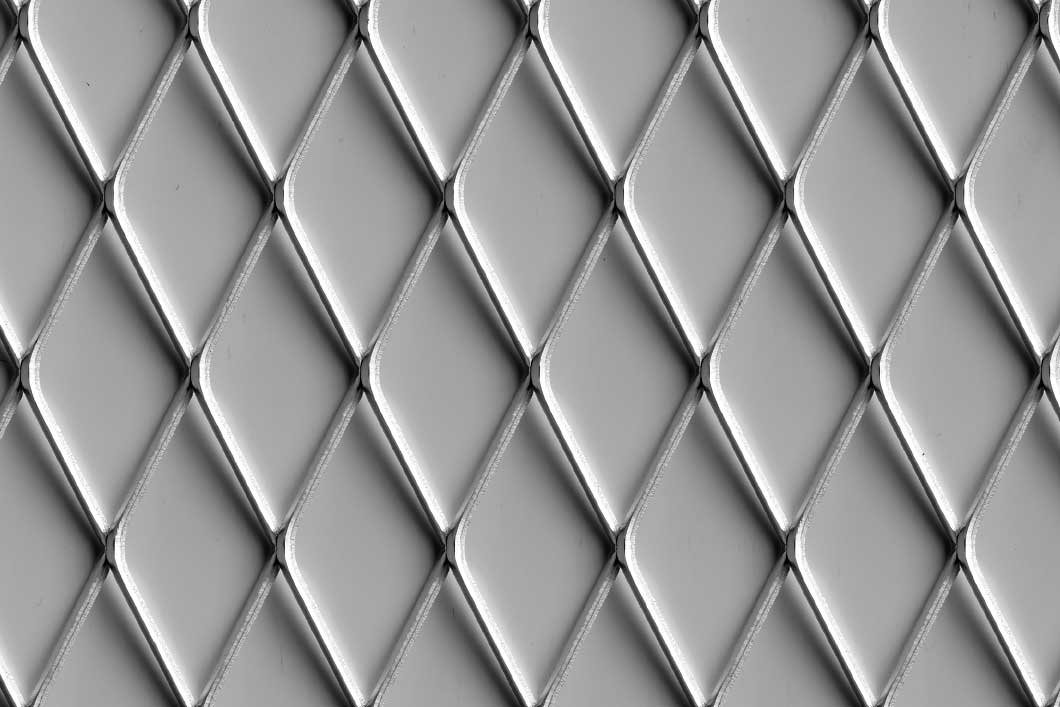 Rhomb 62x30x3, Levyverkko, teräs, 2 x 1500 x 2000 mm