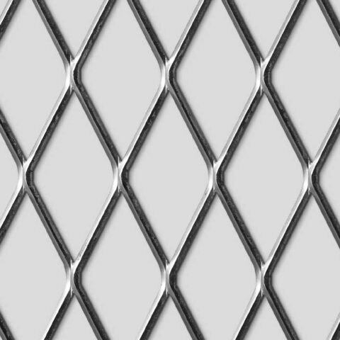 Rhomb 76x35x4, Levyverkko, teräs, 3 x 1000 x 2000 mm - Kuva 1