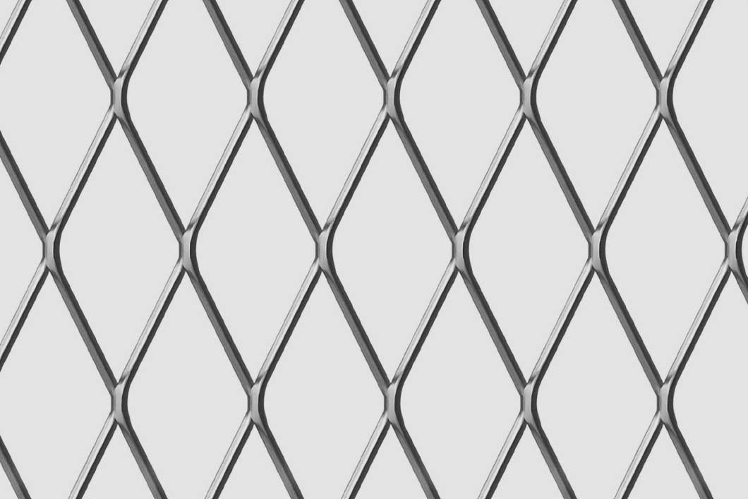 Rhomb 76x35x4, Levyverkko, teräs, 3 x 1000 x 2000 mm