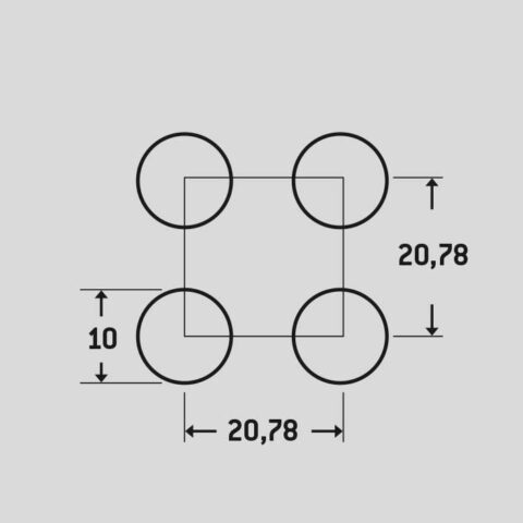R10 U20,78, Reikälevy, teräs, 2 x 1500 x 3000 mm - Kuva 2