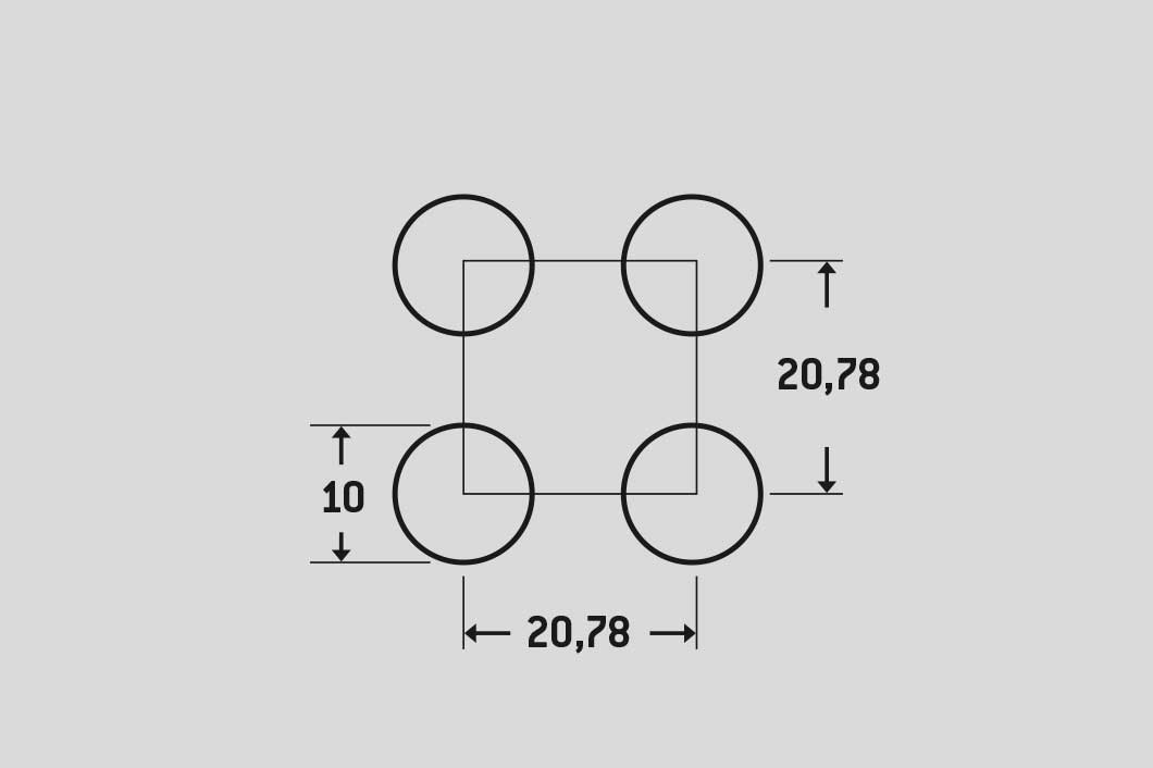 R10 U20,78, Reikälevy, teräs, 2 x 1500 x 3000 mm