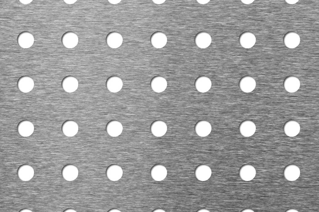 R10 U25,98, Reikälevy, ruostumaton teräs, 1.5 x 1000 x 2000 mm