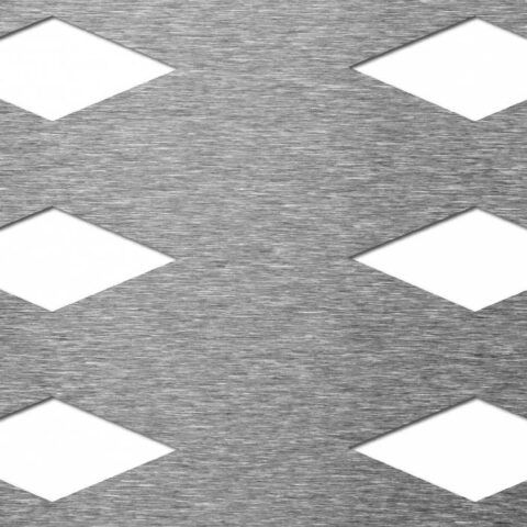 Rhomb aligned, Reikälevy, alumiini, 2 x 1000 x 2000 mm - Kuva 1