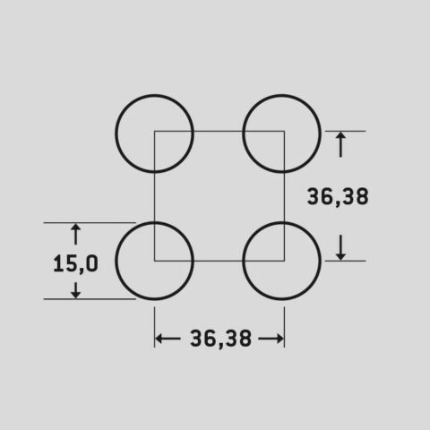 SR15 U36,38, Kuviolevy, alumiini, 2 x 1000 x 2000 mm - Kuva 2