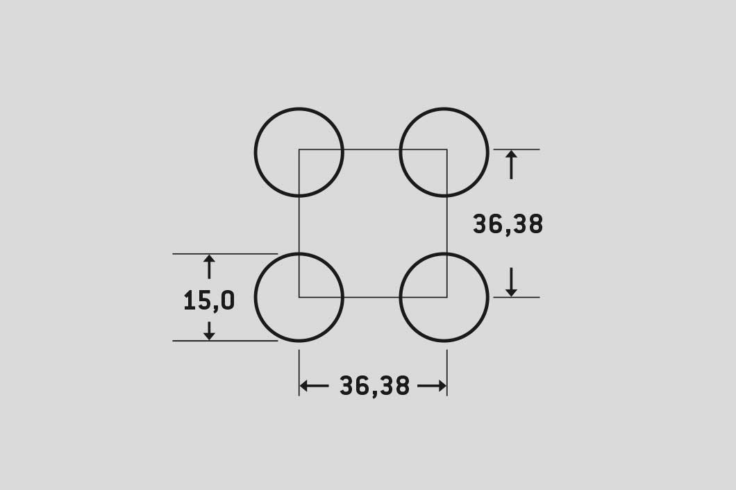 SR15 U36,38, Kuviolevy, alumiini, 2 x 1000 x 2000 mm