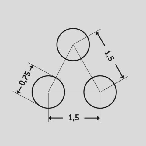 R0,75 T1,5, Reikälevy, ruostumaton teräs, 0.6 x 1000 x 2000 mm - Kuva 2