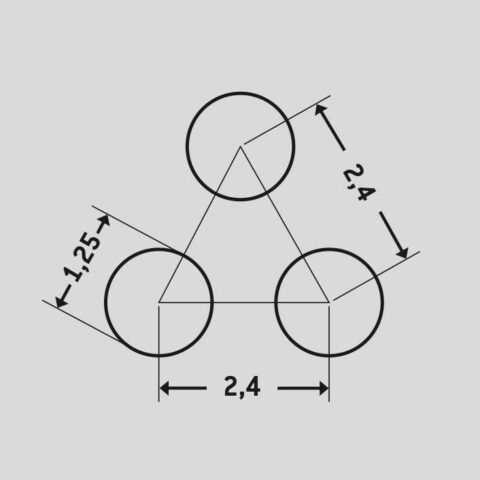 R1,25 T2,4, Reikälevy, teräs, 1 x 1000 x 2000 mm - Kuva 2