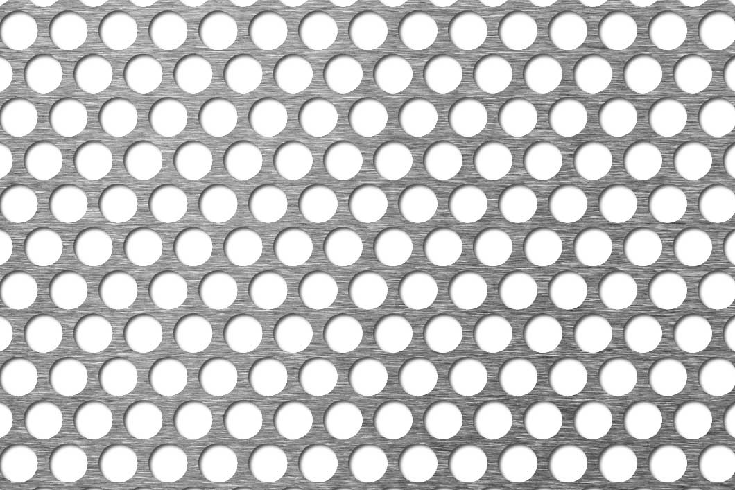 R10 T12,7, Reikälevy, ruostumaton teräs, 1.5 x 1000 x 2000 mm