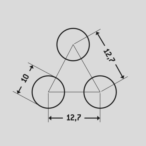 R10 T12,7, Reikälevy, ruostumaton teräs, 1.5 x 1000 x 2000 mm - Kuva 2