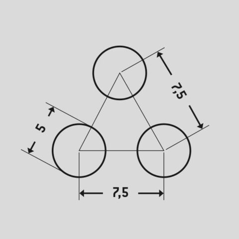 R5 T7,5, Reikälevy, sinkitty teräs, 0.63 x 1000 x 2000 mm - Kuva 2