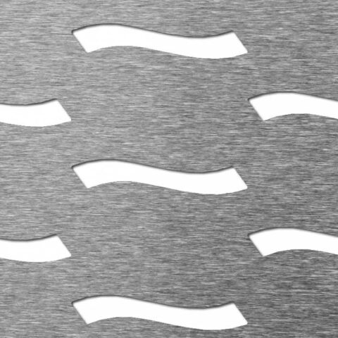 Wave, Reikälevy, alumiini, 2 x 1000 x 2000 mm - Kuva 1