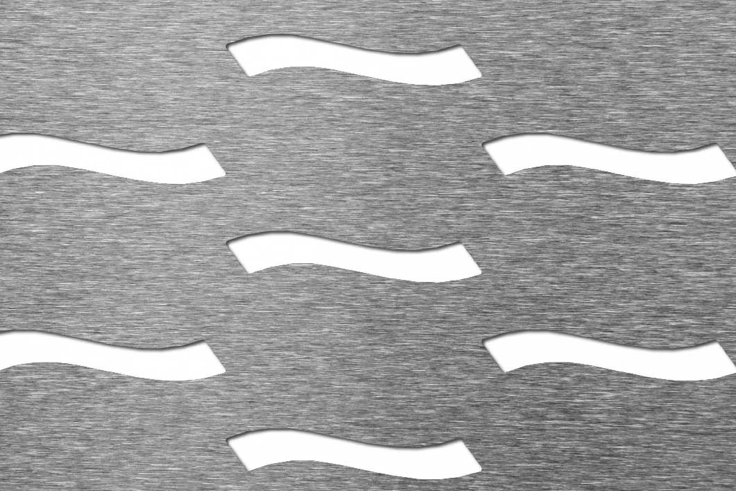 Wave, Reikälevy, alumiini, 1.5 x 1000 x 2000 mm
